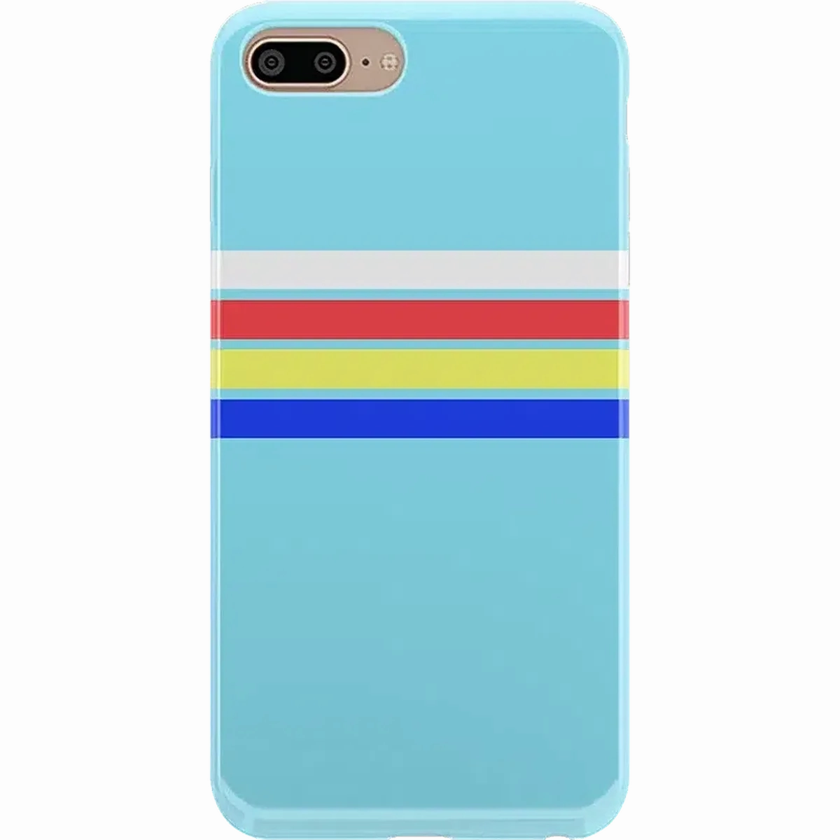 Totally Groovy | Teal Rainbow Stripes Color Block Case Custom Fit