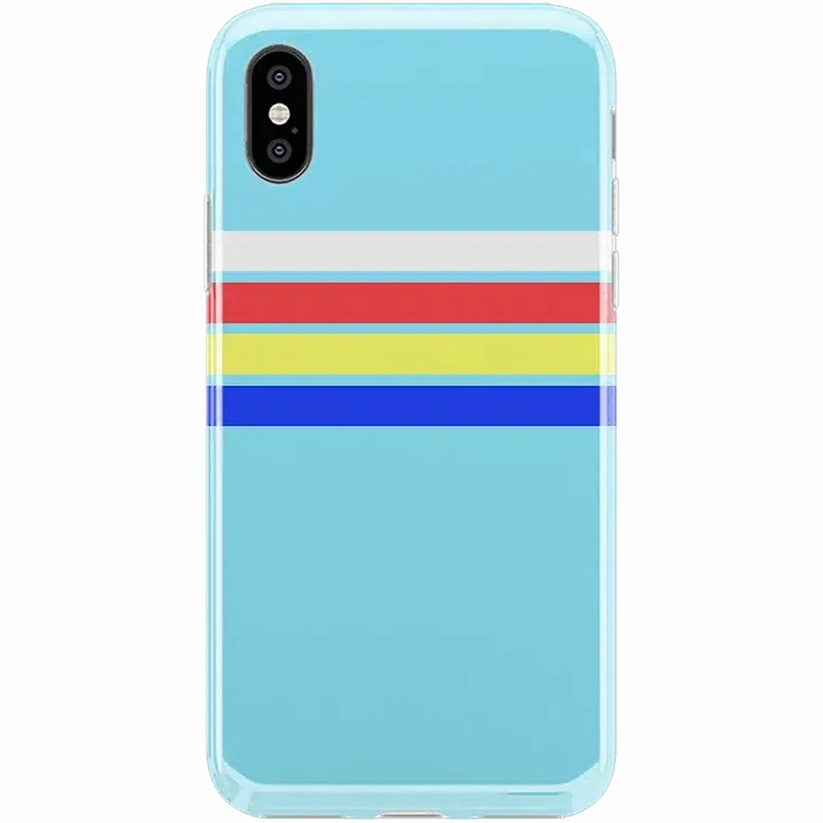 Totally Groovy | Teal Rainbow Stripes Color Block Case Refined Look Light Shield