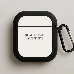 fashion minimalist airpods case Beauty Is An Attitude - Clean Girl Aesthetic AirPods Case