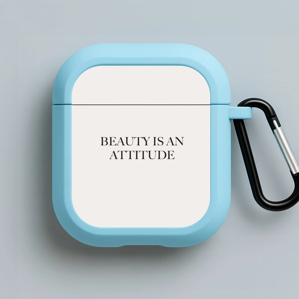 Beauty Is An Attitude - Clean Girl Aesthetic AirPods Case compact ergonomic neon silicone protector