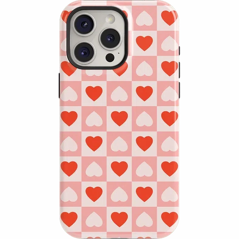 Refined Look Flexible Detail King of My Heart | Checkered Hearts Case
