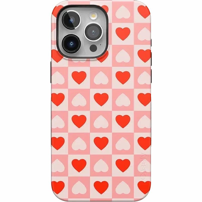 Everyday Function Stylish Texture King of My Heart | Checkered Hearts Case