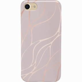 Durable Form Midnight Ride | Pink and Gold Metallic Waves Case