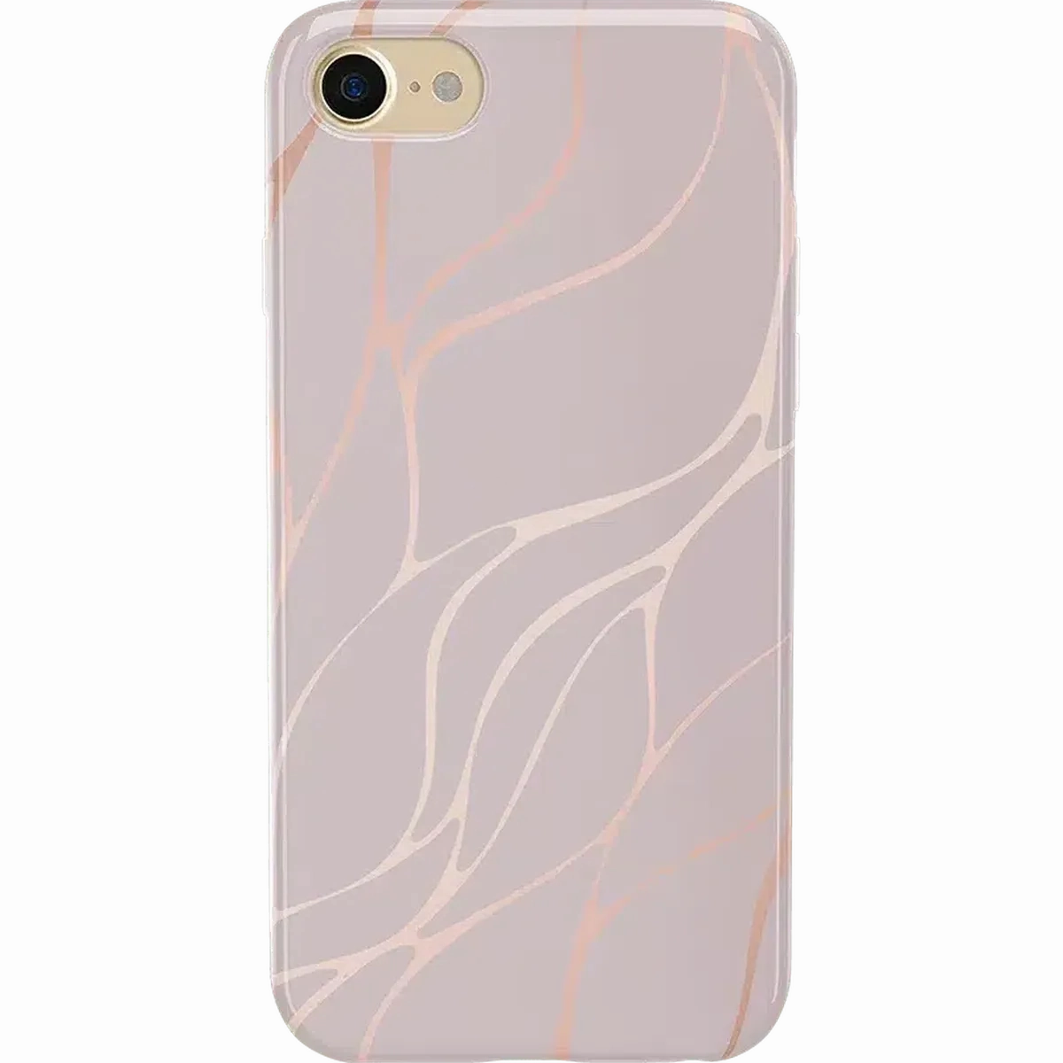 Durable Form Midnight Ride | Pink and Gold Metallic Waves Case