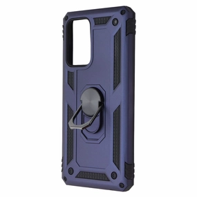 MyBat Slim Ring Stand Case for Samsung Galaxy A52 5G - Blue / Black Smooth Form Slim Feel