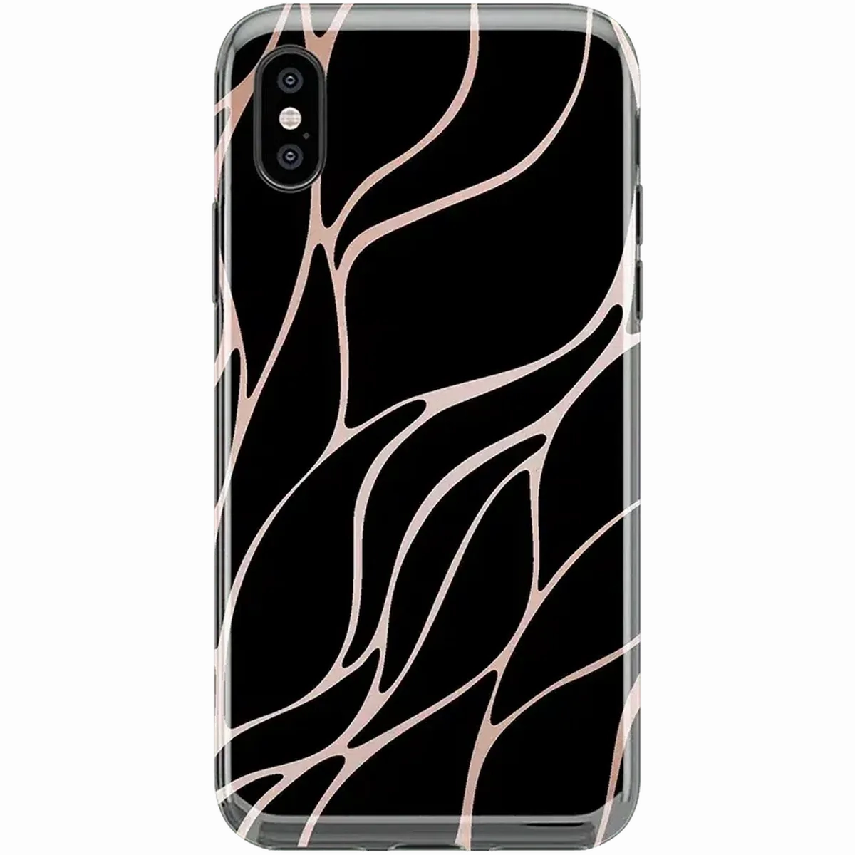 Handy Use Midnight Ride | Black and Gold Metallic Waves Case