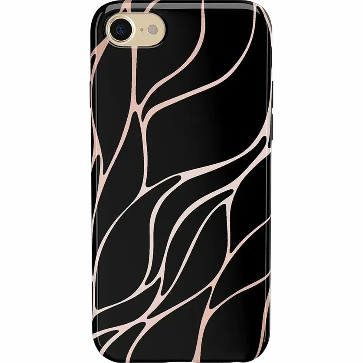 Compact Edge Versatile Accessory Midnight Ride | Black and Gold Metallic Waves Case