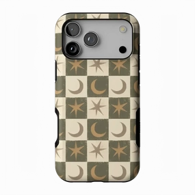 Protective Design Texture Mystic Moonstar | Green Celestial Case