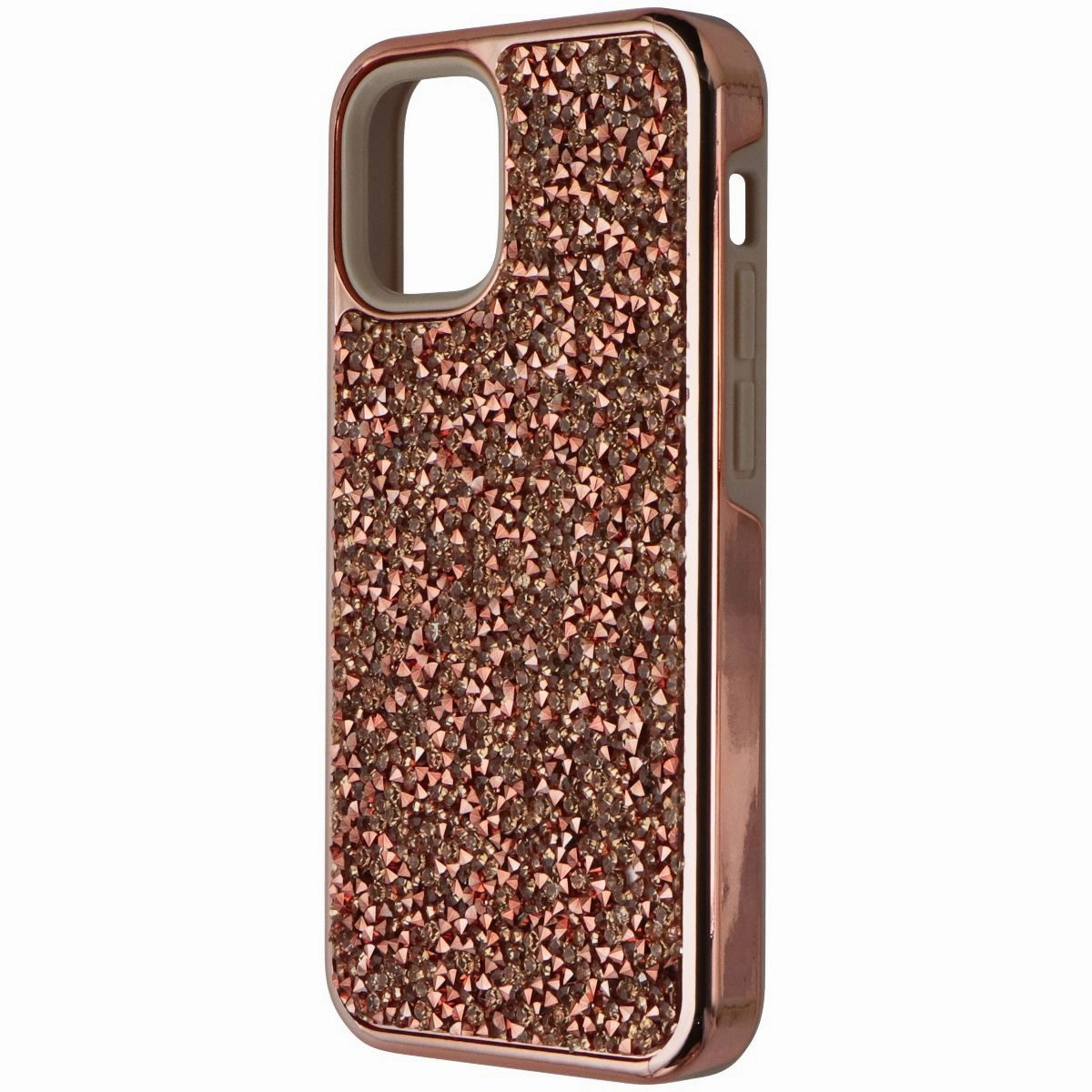 AIRIUM Crystal Sparks Case for Apple iPhone 12 (5.4-inch) - Rose Gold Hybrid Frame Comfort Design