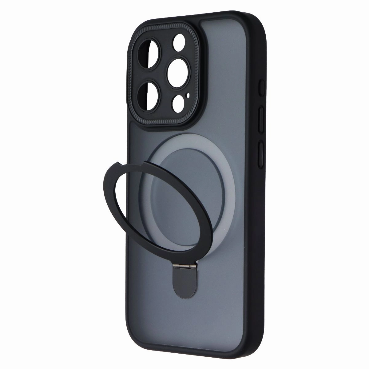 Minimal Pattern Texture MyBat Pro Shade Series Case for MagSafe for Apple iPhone 15 Pro - Black