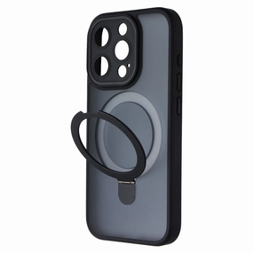 Minimal Pattern Texture MyBat Pro Shade Series Case for MagSafe for Apple iPhone 15 Pro - Black