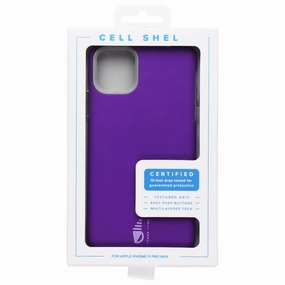 Elegant Accent Comfort Design Cell Shell Hard Case for Apple iPhone 11 Pro Max - Purple/Gray