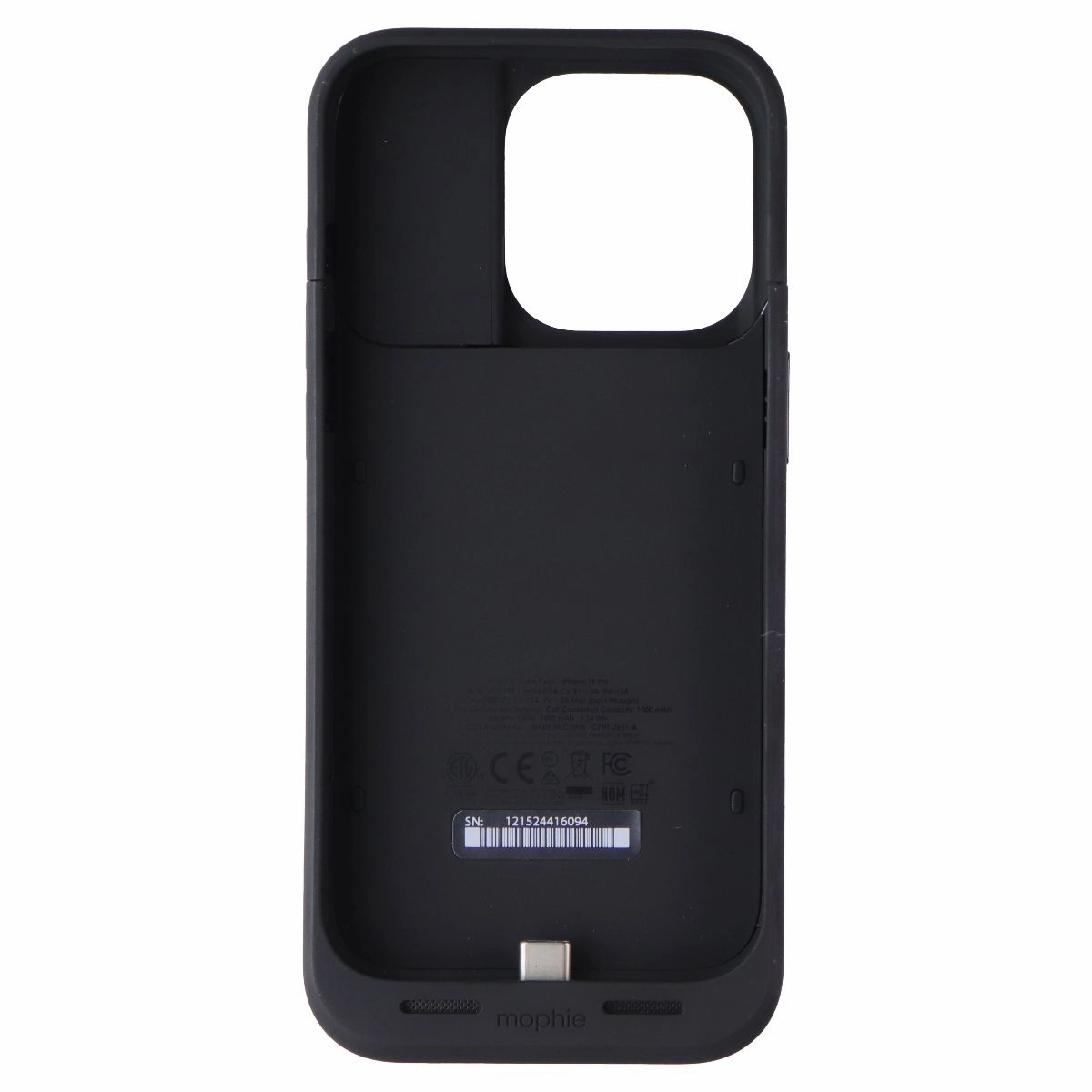 Mophie Juice Pack Battery Case for Apple iPhone 15 Pro - Black Protective Frame Design