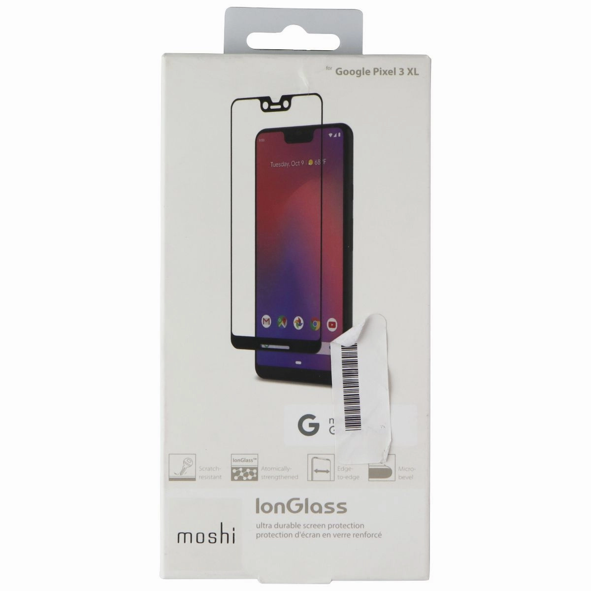 Moshi IonGlass Screen Protector for Google Pixel 3 XL Device Protection Layer Screen Security Film