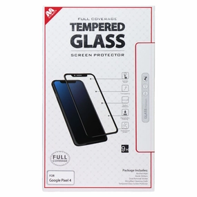 impact resistant cover Screen Defense Max MyBat Full Coverage Tempered Glass Screen Protector for Google Pixel 4
