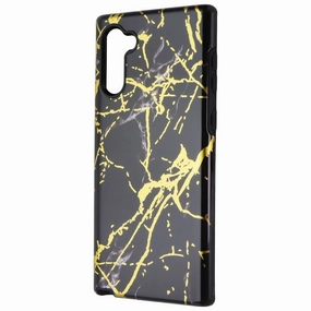 Smooth Fit MyBat Fuse Hybrid Protective Cover for Samsung Galaxy Note10 - Black/Gold Marble
