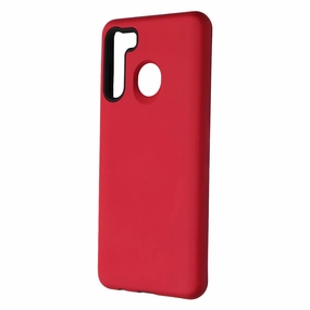 MyBat Fuse Hybrid Series Case for Samsung Galaxy A21 - Red/Black Textured Detail Rugged Feel
