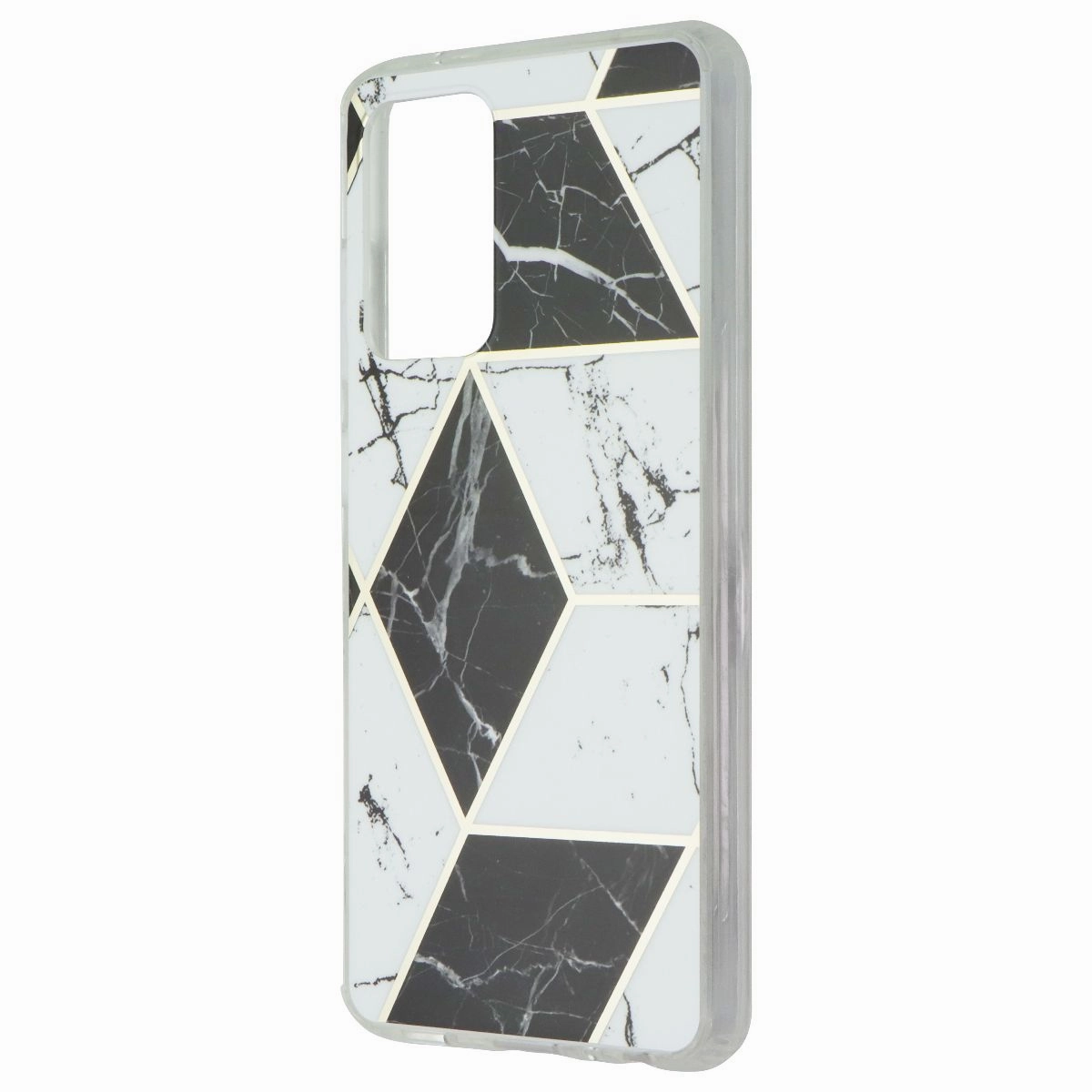 Elegant Shield Clean Texture Mybat Fusion Series Case for Samsung Galaxy A52 5G - Black/White Marble
