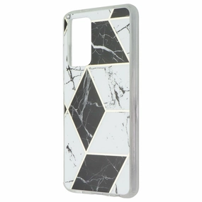 Elegant Shield Clean Texture Mybat Fusion Series Case for Samsung Galaxy A52 5G - Black/White Marble