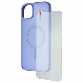 Mybat Pro Frosted Skin Feeling Case for MagSafe for iPhone 14 Plus - Blue Tactile Buttons Hand Friendly