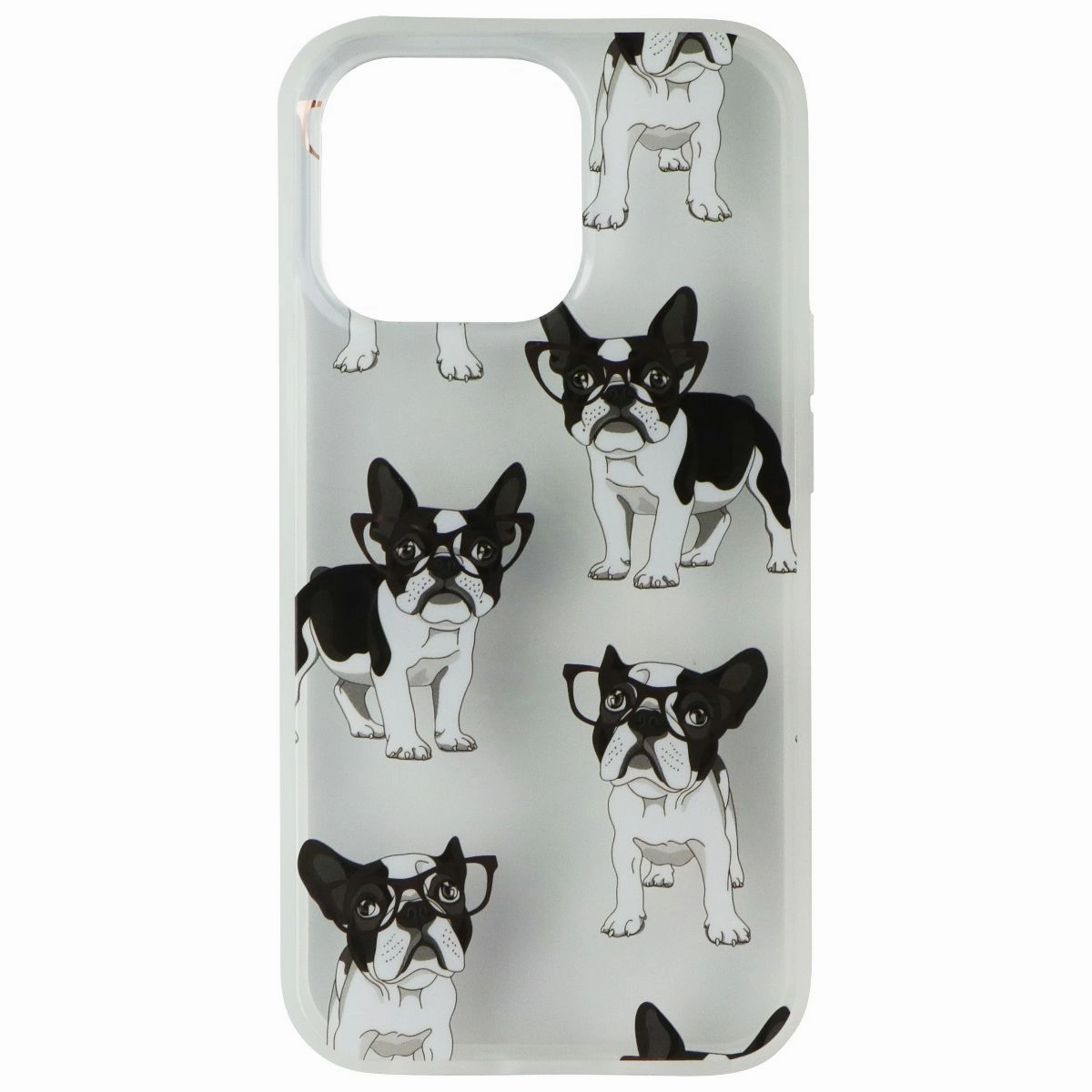 MyBat Pro Mood Series Case for Apple iPhone 13 Pro - Chic Frenchie Dog Durable touch Luxury Detail