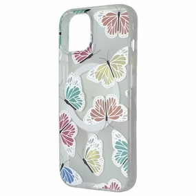 Comfort Pattern Texture Sporty Design Mybat Pro Mood Series Case for MagSafe for iPhone 14 - Neon Butterflies