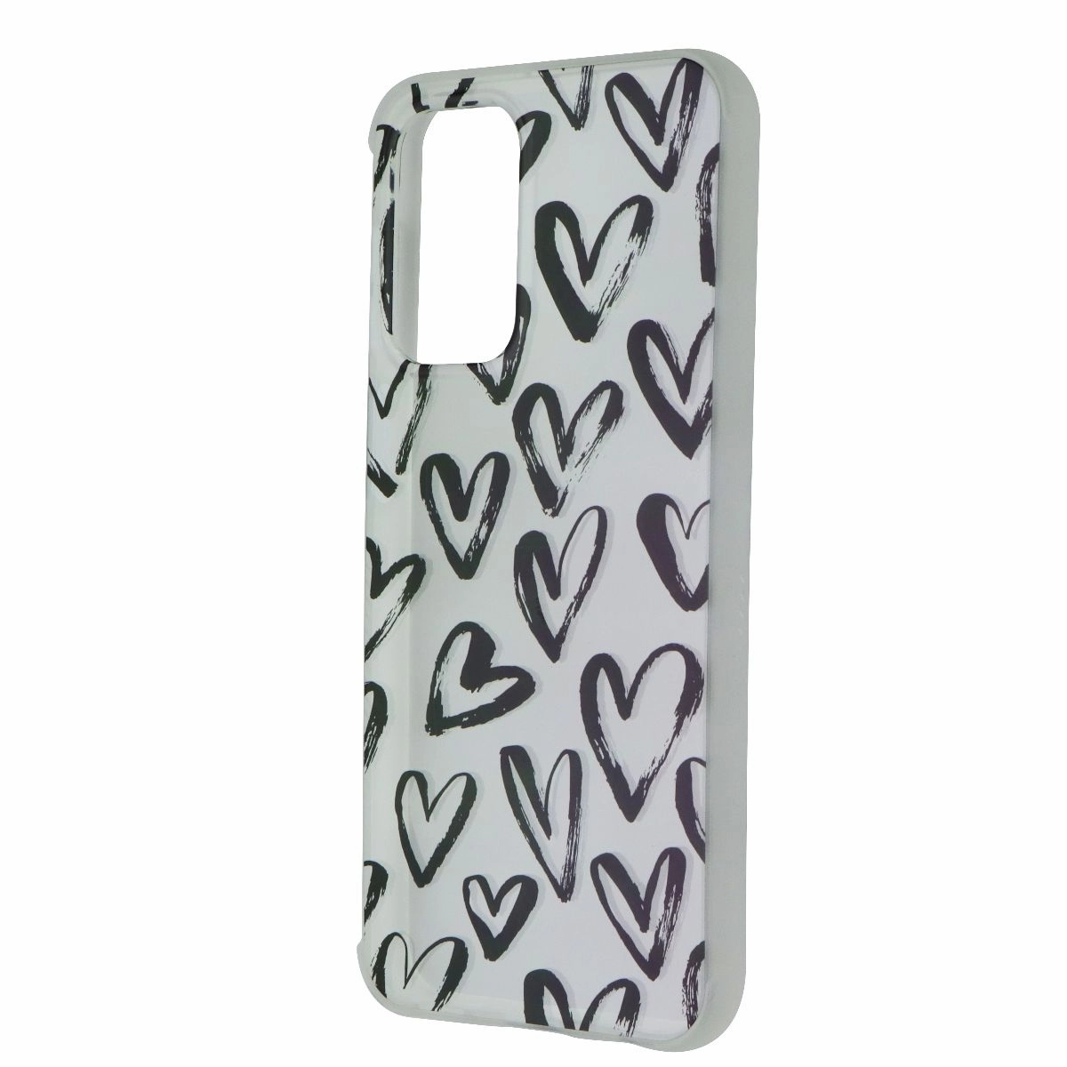 Polished Finish Premium Craft Mybat Pro Mood Series Case for Samsung Galaxy A23 5G - Black Hearts