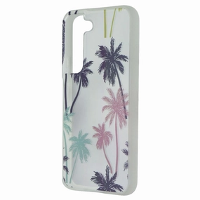 MyBat Pro Mood Series Case for Samsung Galaxy S22 - Pastel Palms Transparent Edge