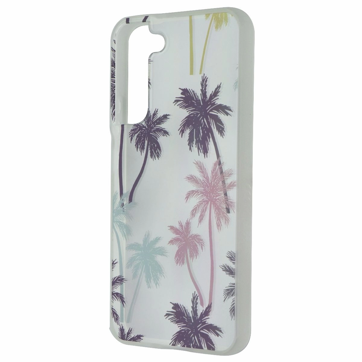 Transparent Look Modern Edge Layer MyBat Pro Mood Series Case for Samsung Galaxy S22  (Plus) - Pastel Palm Trees