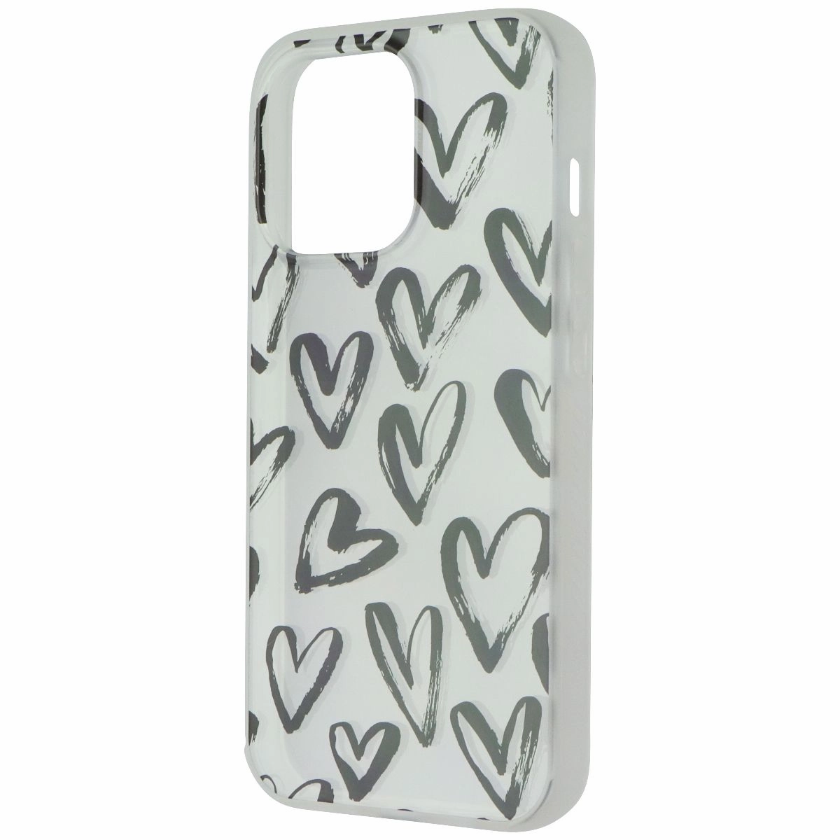 Wireless Charging Compatible Mybat Pro Mood Series Slim Case for Apple iPhone 13 Pro - Black Hearts