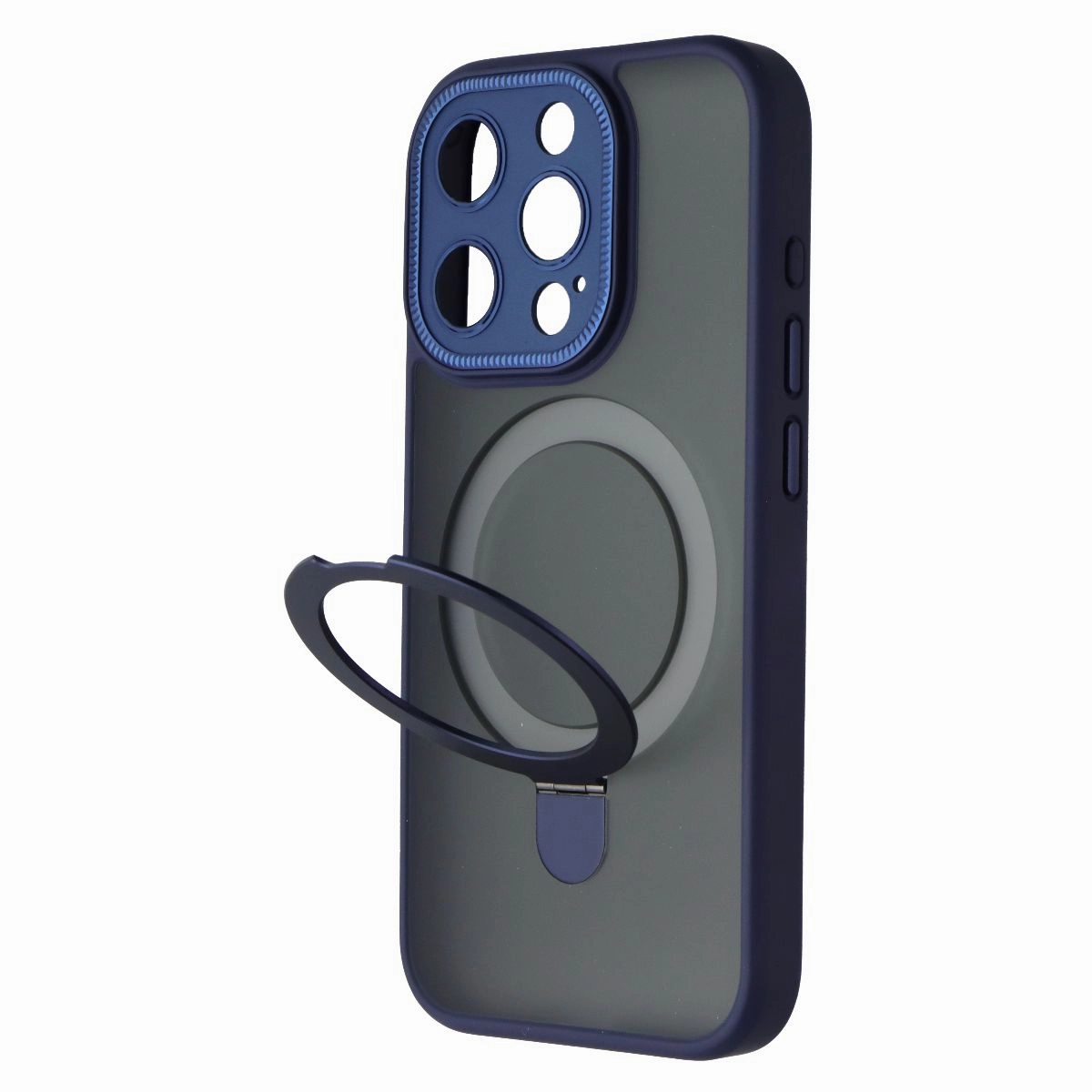 Polished Detail Edge Matte Coating Finish MyBat Pro Shade Series Case for MagSafe for Apple iPhone 15 Pro - Blue