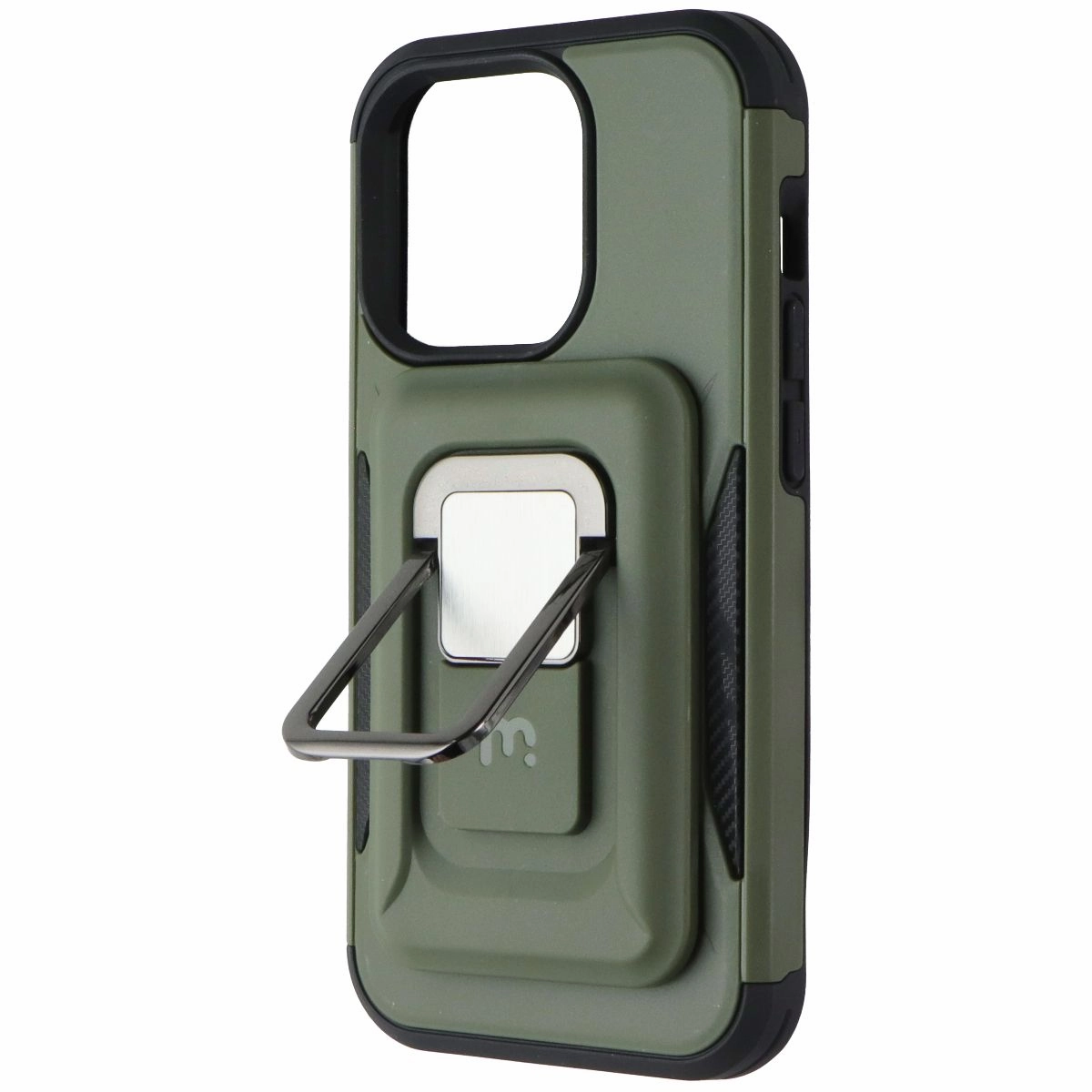 Soft Feel MyBat Pro Stealth Series Case with MagKick for Apple iPhone 14 Pro - Army Green