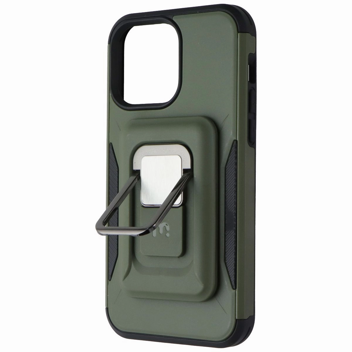 MyBat Pro Stealth Series Case with MagKick for iPhone 14 Pro Max - Army Green Gloss Texture