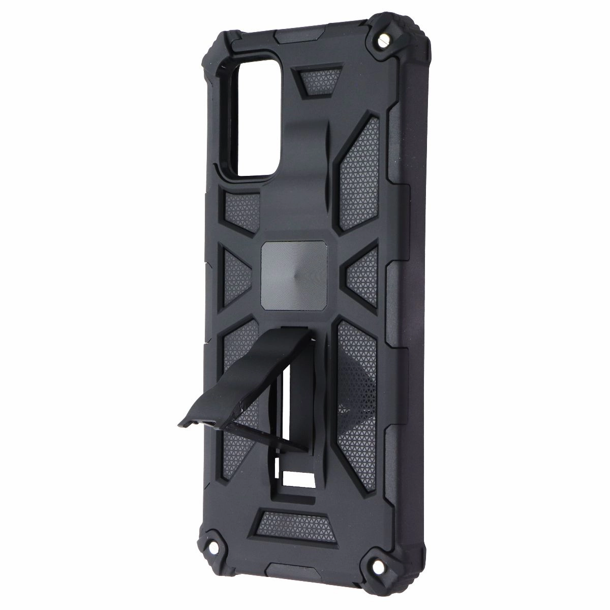 Modern Frame MyBat Sturdy Hybrid Protector Cover (with Stand) for Samsung Galaxy A02s - Black