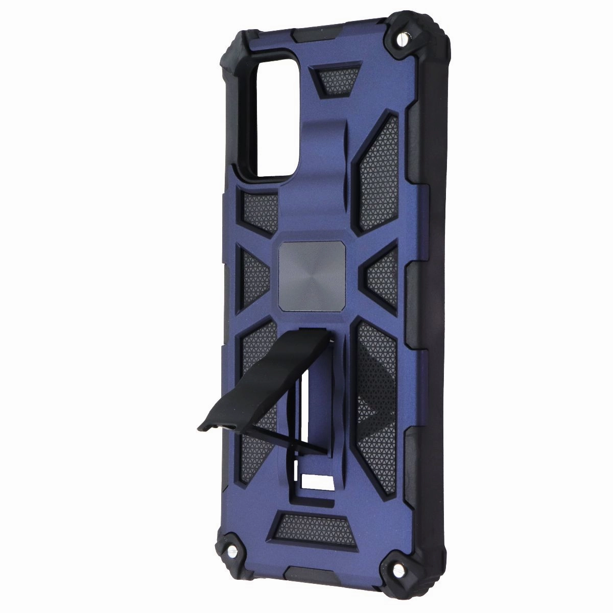 Unique Pattern MyBat Sturdy Hybrid Series Kickstand Case for Samsung Galaxy A02s - Blue / Black