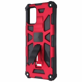 MyBat Sturdy Hybrid Series Kickstand Case for Samsung Galaxy A02s - Red / Black Compact Build Premium Feel