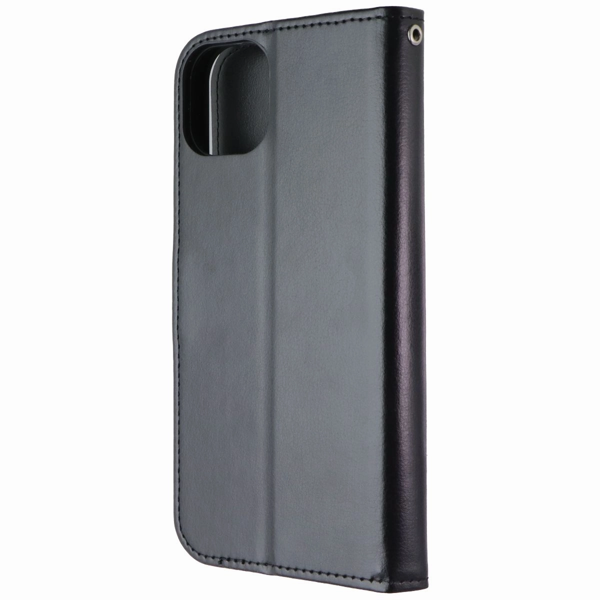Ergonomic Texture Fashion Look MyBat Xtra Series Folio Wallet Case for Apple iPhone 15 Plus - Black