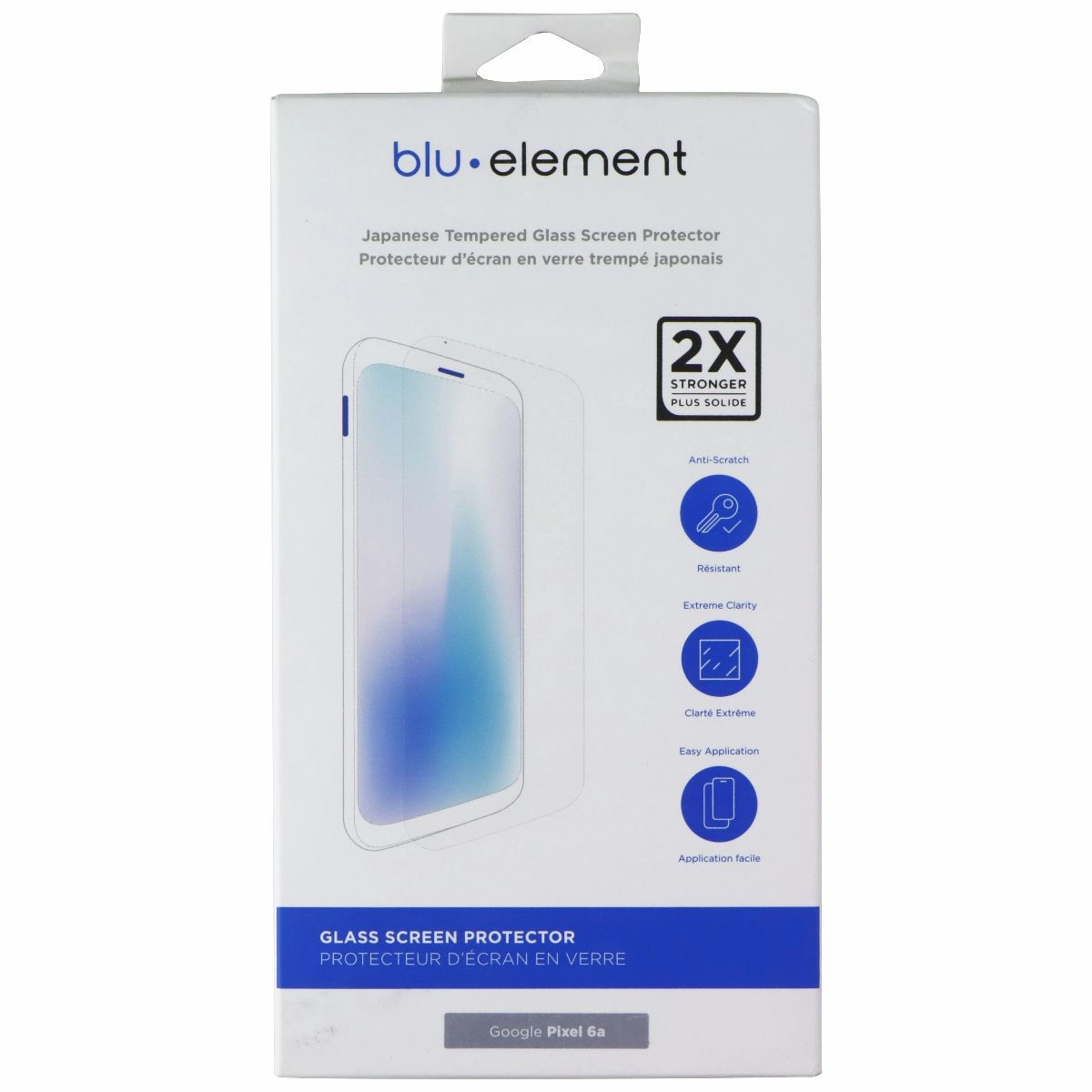 BLU Element Glass Screen Protector for Google Pixel 6a - Clear comfortable viewing glass