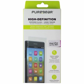 PureGear High-Definition Tempered Glass for Apple iPhone 14 Plus / 13 Pro Max iPad Protection edge reinforced protector