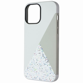 Wireless Compatible Minimal Pattern Nimble Spotlight Series Case for Apple iPhone 13 Pro Max - White/Teal/Multi