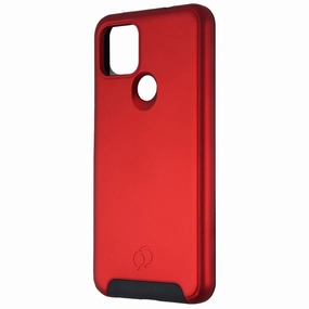 Nimbus9 Cirrus 2 Series Dual Layer Case for Google Pixel 4a 5G - Red/Black Rugged Build Texture