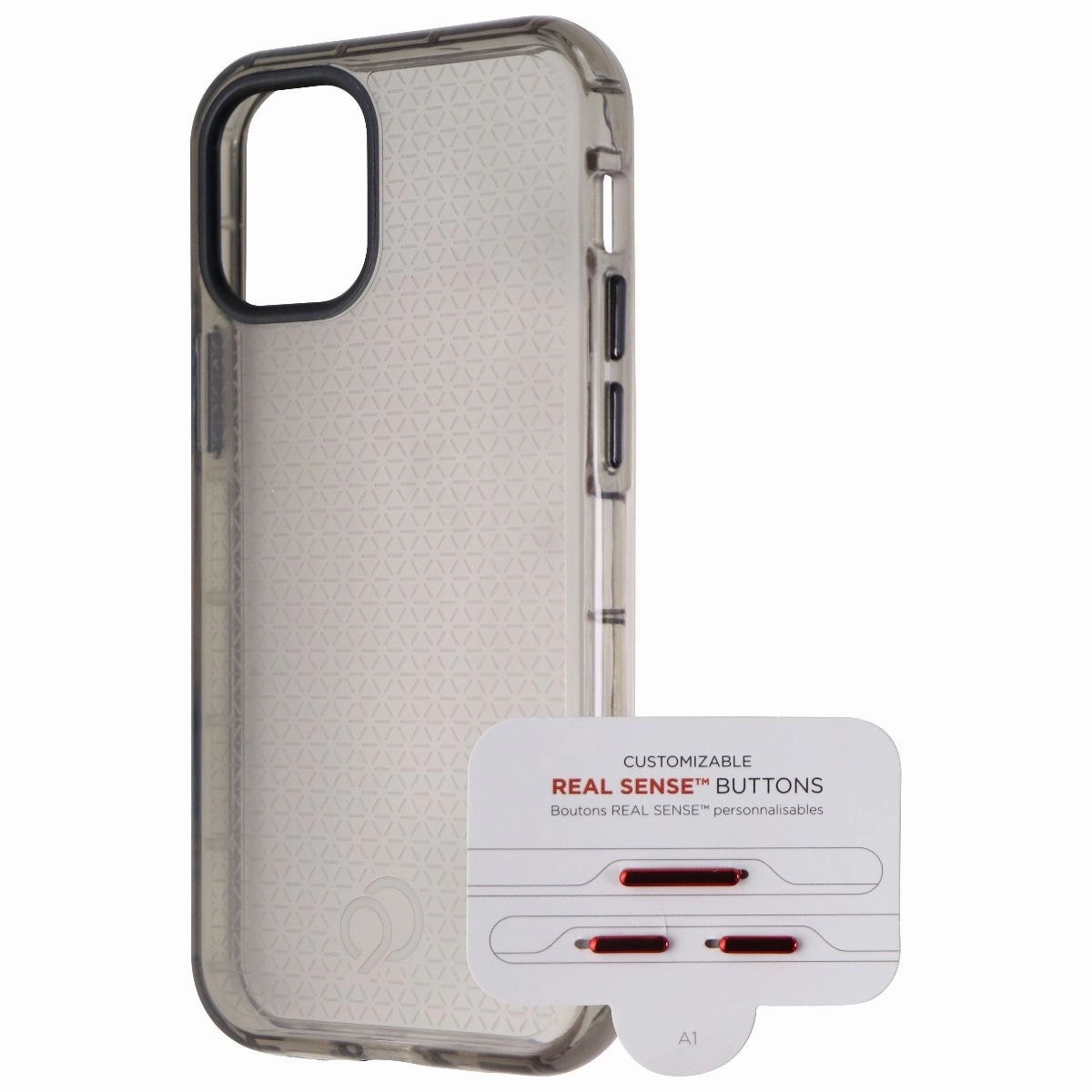 Nimbus9 Phantom 2 Series Case for Apple iPhone 12 mini - Carbon Black Elegant Comfort Hybrid Frame