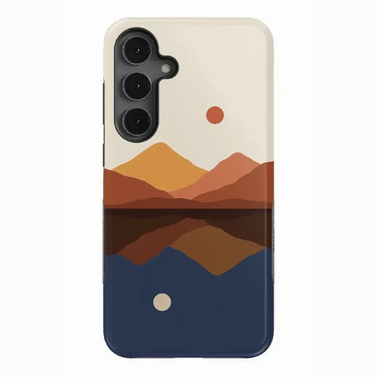 Comfort Edge Trendy Texture Finish Opposites Attract | Day & Night Colorblock Mountains Samsung Case