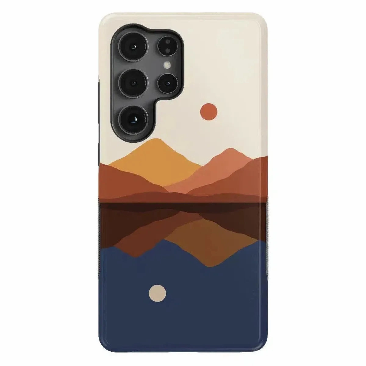 Tough Frame Premium Look Opposites Attract | Day & Night Colorblock Mountains Samsung Case
