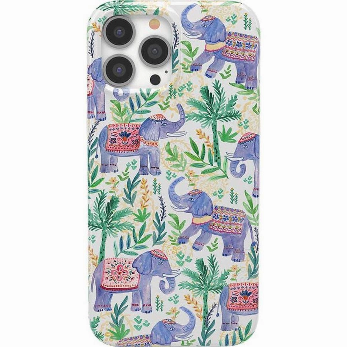Rugged Feel Pastel Gardens | Watercolor Elephant Floral Case