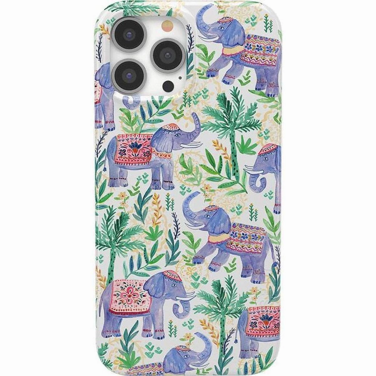 Pastel Gardens | Watercolor Elephant Floral Case Portable Layer