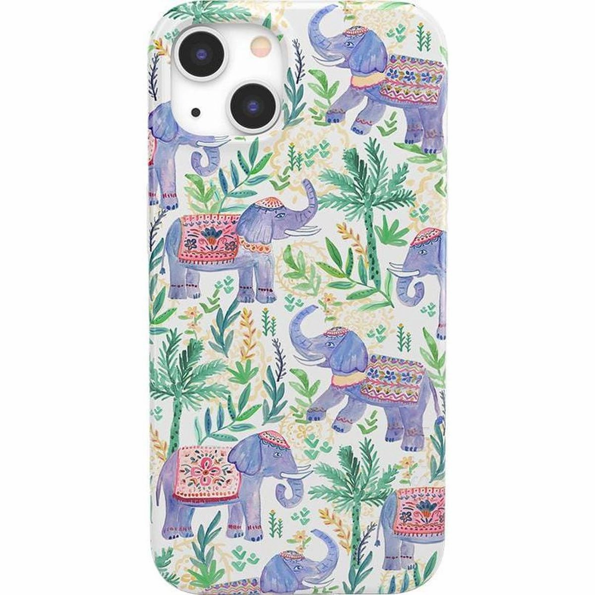 Pastel Gardens | Watercolor Elephant Floral Case Eco Friendly Luxury Texture Design