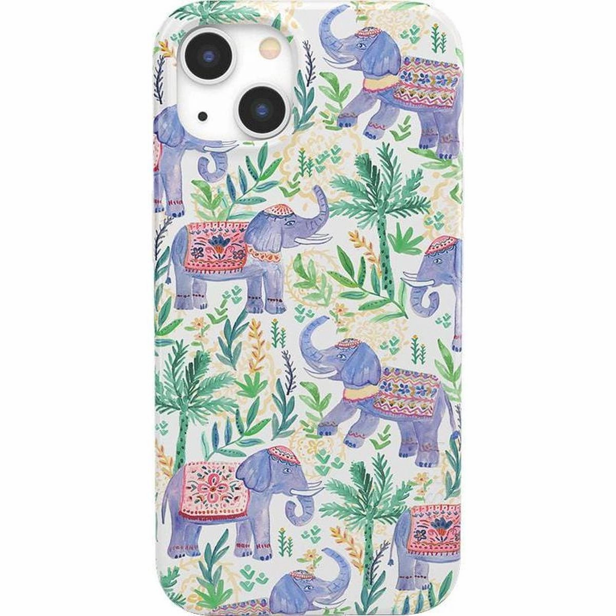 Pastel Gardens | Watercolor Elephant Floral Case Matte Feel Refined Protection