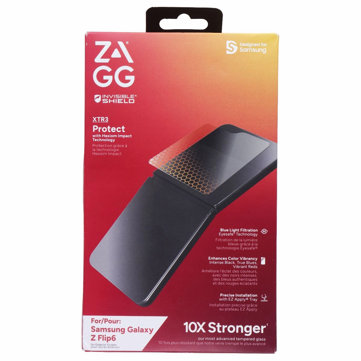 self healing film ZAGG XTR3 Screen Protector for Samsung Galaxy Z Flip6 - Clear