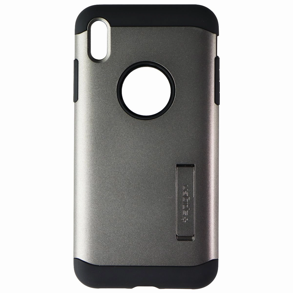 Premium Edge Protective Corners Spigen Slim Armor Dual Layer Case for Apple iPhone Xs Max - Gunmetal Gray